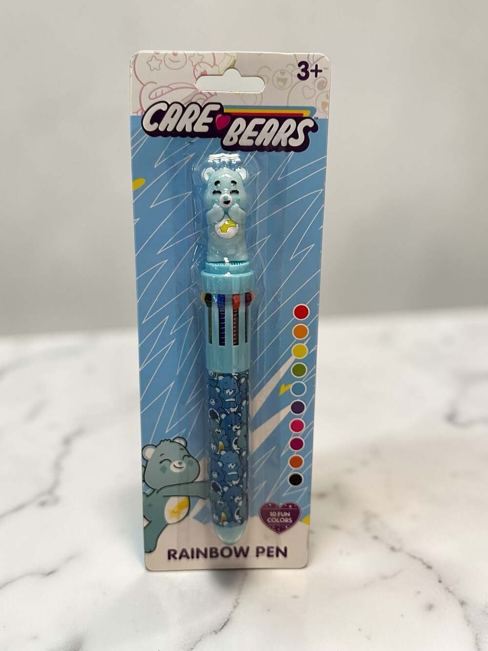 Care Bears Grumpy Bear 10 Fun Colors Rainbow Pen New